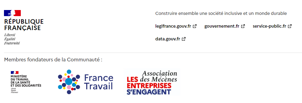 bas de page du site les entreprises s'engagent