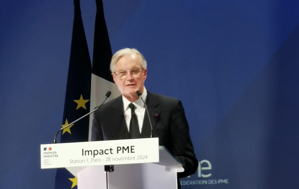 michel barnier. permier ministre. Station F. Impact PME le 28 novembre 2024