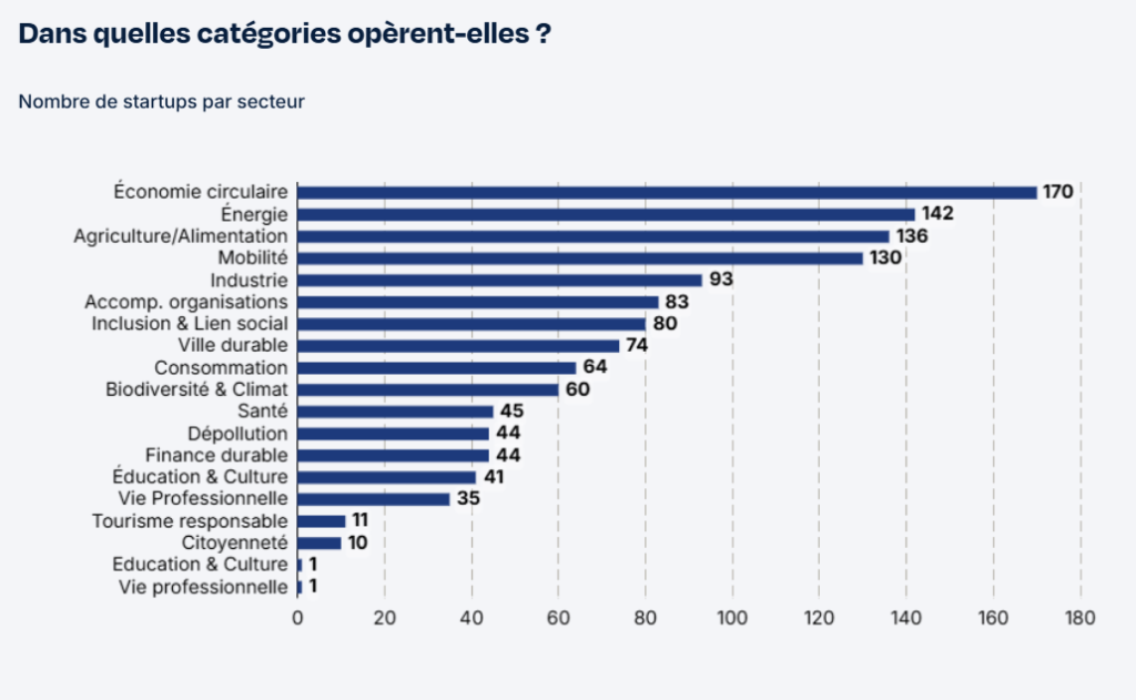 catégories des startups à impact